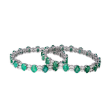 The Olivia Emerald Bangles