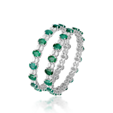 The Olivia Emerald Bangles