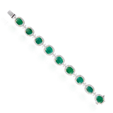 Reviere Cushion Emerald Bracelet