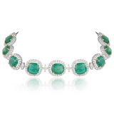Reviere Cushion Emerald Bracelet