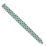 Camille 3-Line Emerald Bracelet