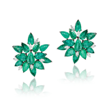 Zephyra Emerald & Marquise Diamond Earrings
