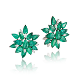 Zephyra Emerald & Marquise Diamond Earrings