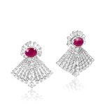 Helena Mozambique Ruby & Diamond Earrings