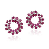 Celine Ruby & Diamond Earrings