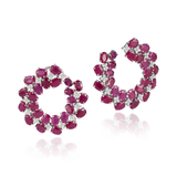 Celine Ruby & Diamond Earrings