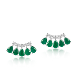 Soraya Pear Emerald Earrings