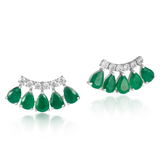 Soraya Pear Emerald Earrings