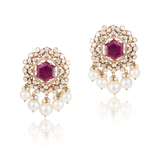 Regalia Ruby & Diamond Polki Earrings