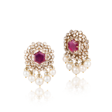 Regalia Ruby & Diamond Polki Earrings