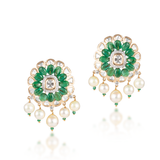 Cyrene Emerald & Diamond Polki Earrings