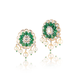 Cyrene Emerald & Diamond Polki Earrings