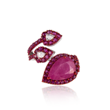 Vermilia Ruby & Diamond Rhodium Ring