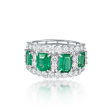 Cassia Emerald & Diamond Eternity Ring