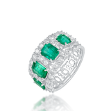 Cassia Emerald & Diamond Eternity Ring