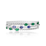 Trinity Emerald & Tanzanite Bracelet