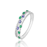 Trinity Emerald & Tanzanite Bracelet