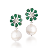 Flora Emerald Drop Earrings