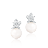 Crest Pearl Drop Earrings