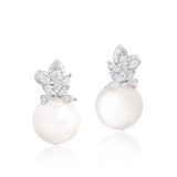 Crest Pearl Drop Earrings