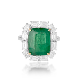Imperial Emerald Halo Ring