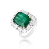 Imperial Emerald Halo Ring