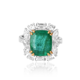 The Regal Cushion Emerald Ring