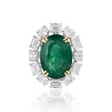 Empress Green Emerald faceted Ring