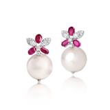 Rouge Bloom Ruby, Diamond & Pearl Drops