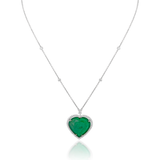 Wilde Vine Heart Emerald Diamond Necklace