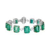 Emerald Garden Step-Cut Emerald Line Bracelet