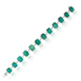 Emerald Garden Step-Cut Emerald Line Bracelet