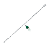 Dewdrop Diamond & Emerald Charm Bracelet