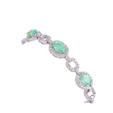 Diamond Bracelet With Colombian Oval Emeralds