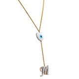 Diamond Initial Heart Necklace