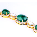 Graceful Emerald Polki Diamond Bracelet