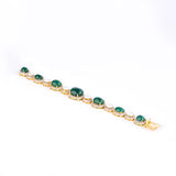 Graceful Emerald Polki Diamond Bracelet