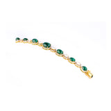 Graceful Emerald Polki Diamond Bracelet