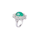 Grandeur Emerald Diamond Cocktail Ring