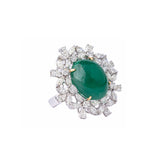 Grandeur Emerald Diamond Cocktail Ring