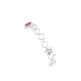 Diamond Bracelet With Heart Shape Rubies