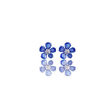 Diamond Earring With Tanzanites