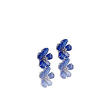 Diamond Earring With Tanzanites