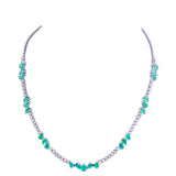 Diamond Necklace With pear Shape Emeralds