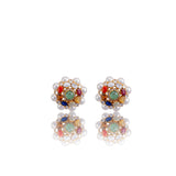 Diamond & Polki Earrings With Navrattan