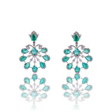 Diamond Earring With Pear Emeralds