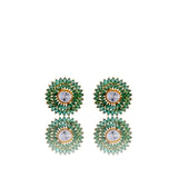 Polki Earrings With Emeralds