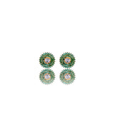 Polki Earrings With Emeralds