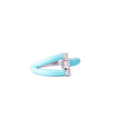 Modern Ceramic Diamond Ring