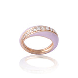 Radiant Ceramic Diamond Ring